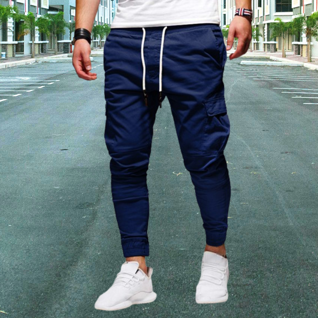 Daniel | Casual sports trousers with patch pockets