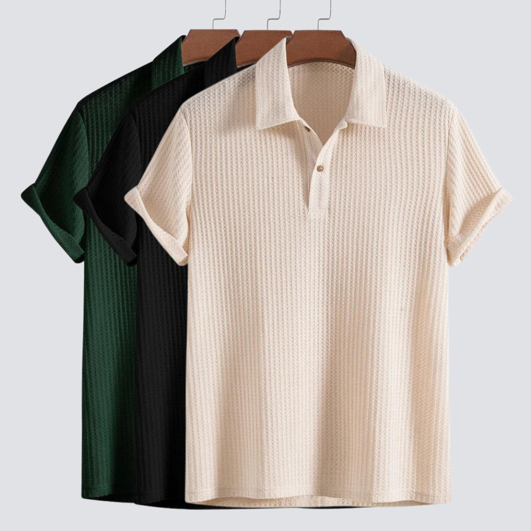 Massimo wafel witte polo