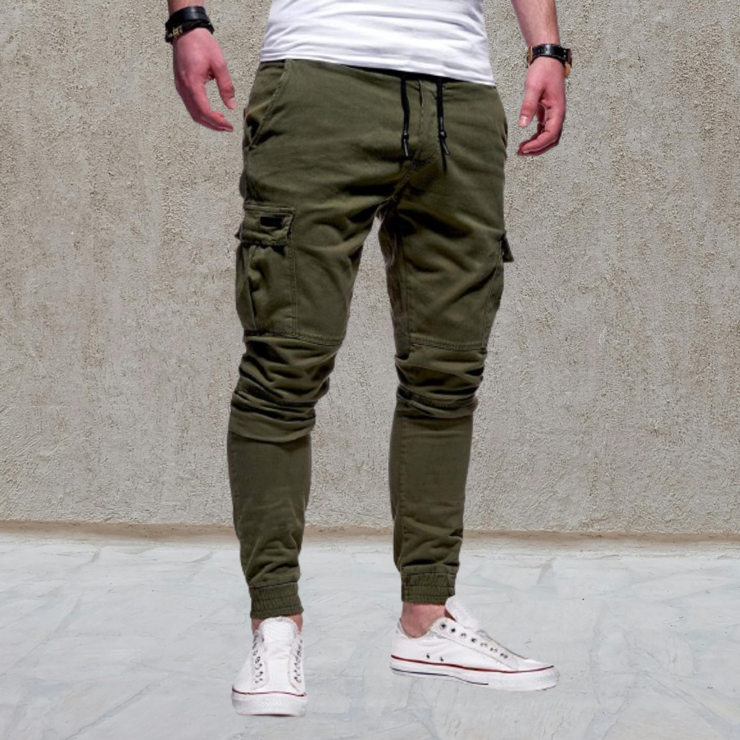 Daniel | Casual sports trousers with patch pockets