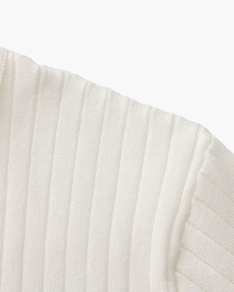 Premium polo in rib knit