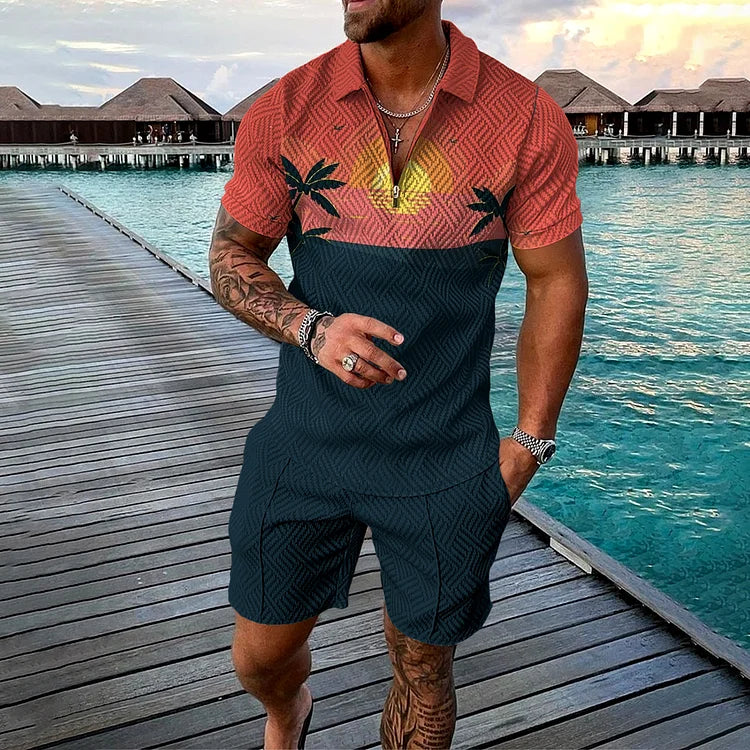 Cabana-Polohemd und -Shorts-Kombi