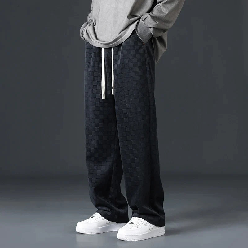 Urban checked jogging trousers