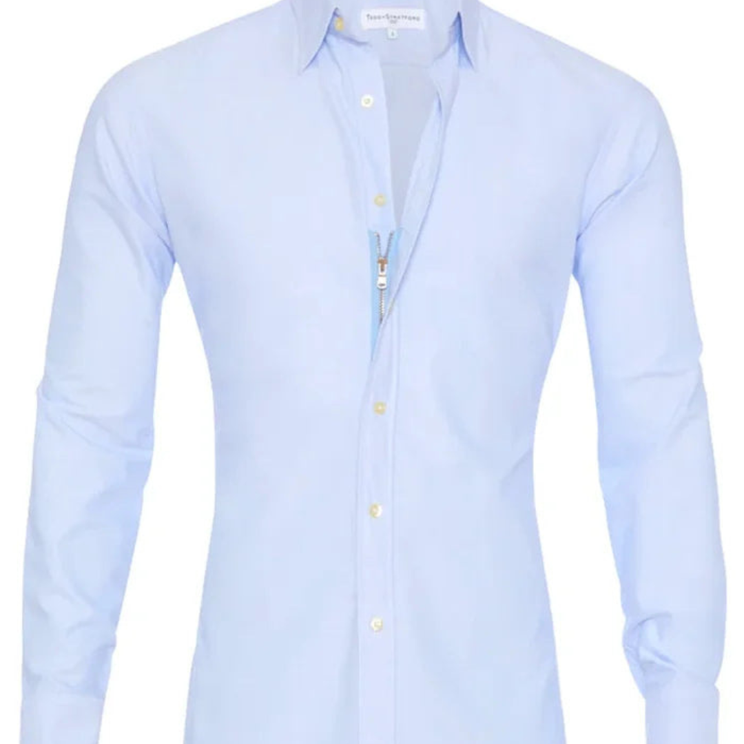 Slim-fit shirt with special zip fastening
