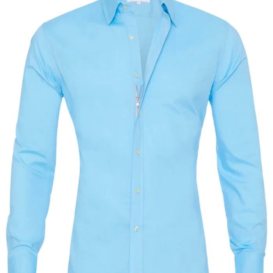 Slim-fit shirt with special zip fastening