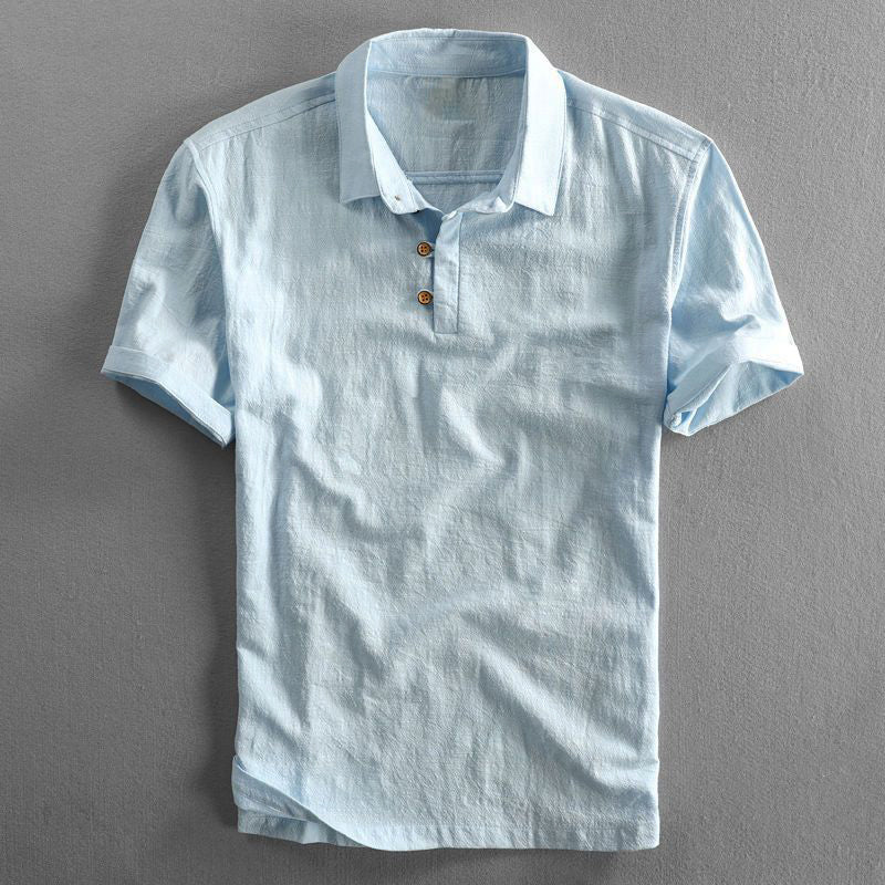 Plus linen polo
