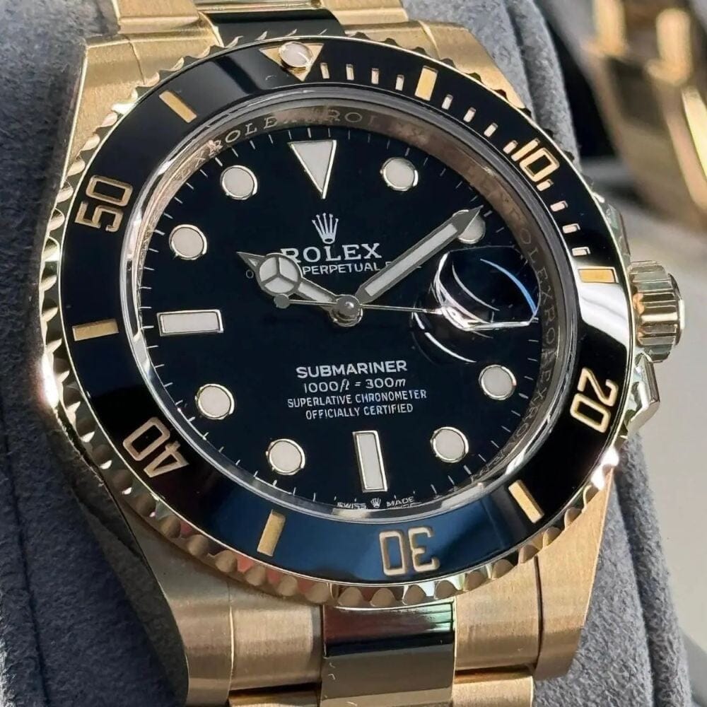 RLX Submariner Date 126618ln-0002 Yellow Gold with Black Dial