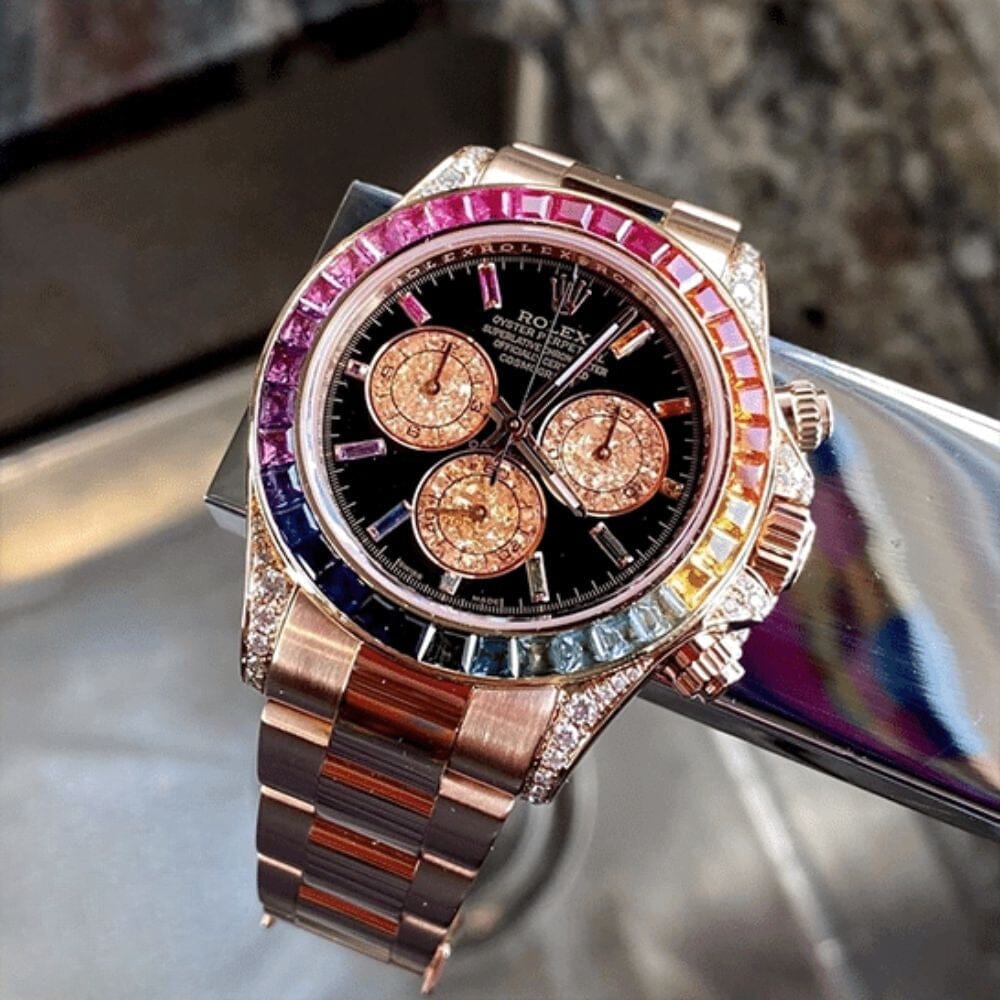 RLX Cosmograph Daytona 116595 RBOW-0001 - Rainbow Rose Gold Luxury Watch